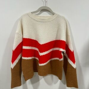 Cozy Striped Crew Neck Sweater